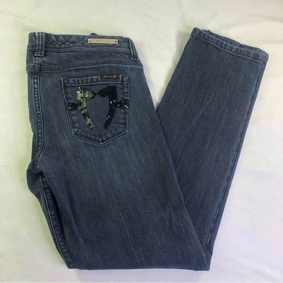 Seven7 Denim - Seven7 Skinny Jeans Sequins Streetwear Fashion Unique Denim Pockets Biker 31